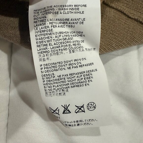 DSquared2 mens virgin wool blend sweater beige tan size L lightweight, Italy - Picture 6 of 8